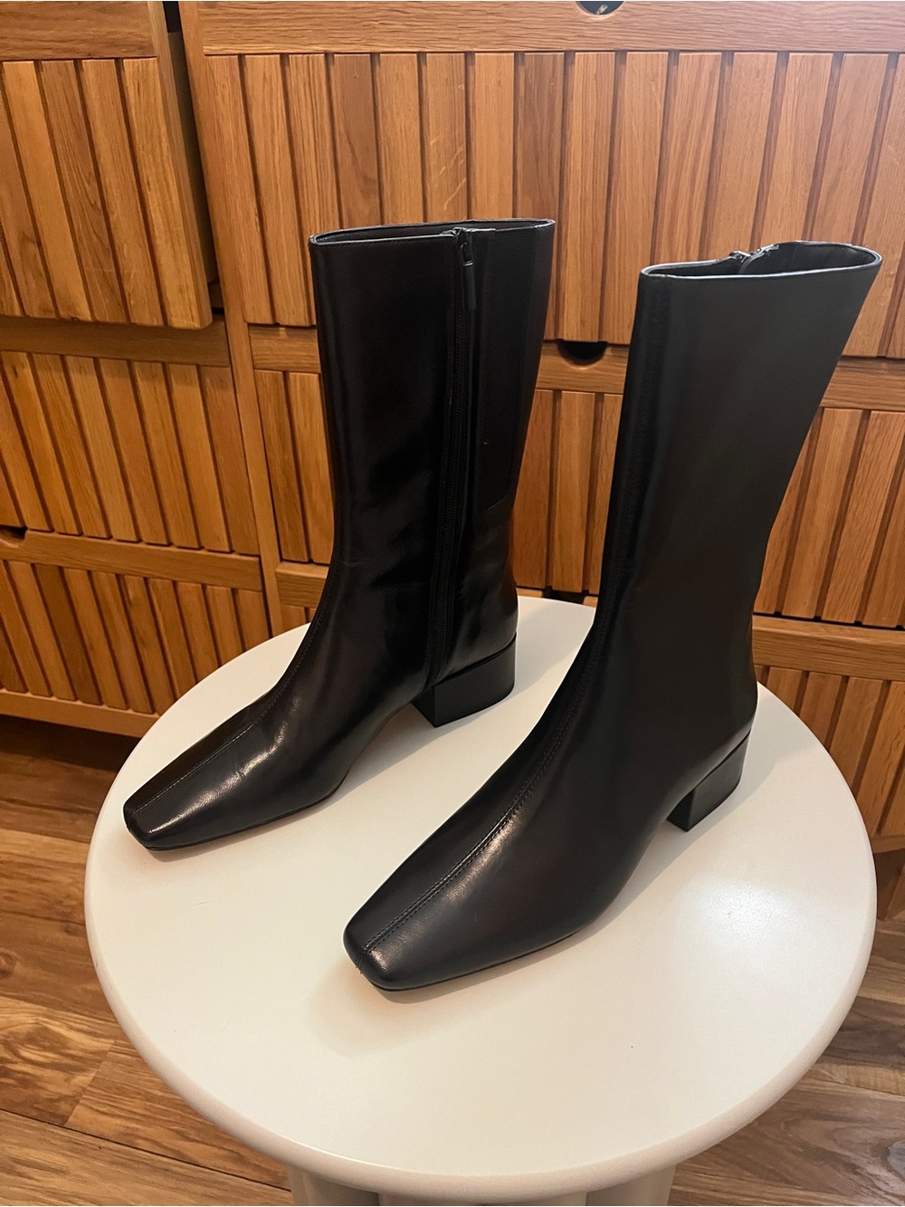 J. Crew Collection Square-Toe boots in Leather - Picture 3 of 7